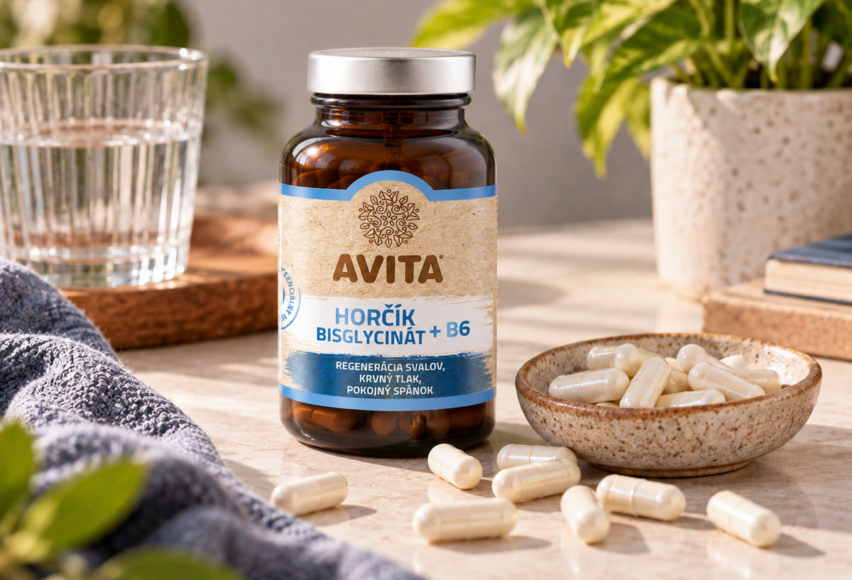 Hořčík Bisglycinát + B6, denní dávka tři tobolky o obsahu 375 mg hořčíku
